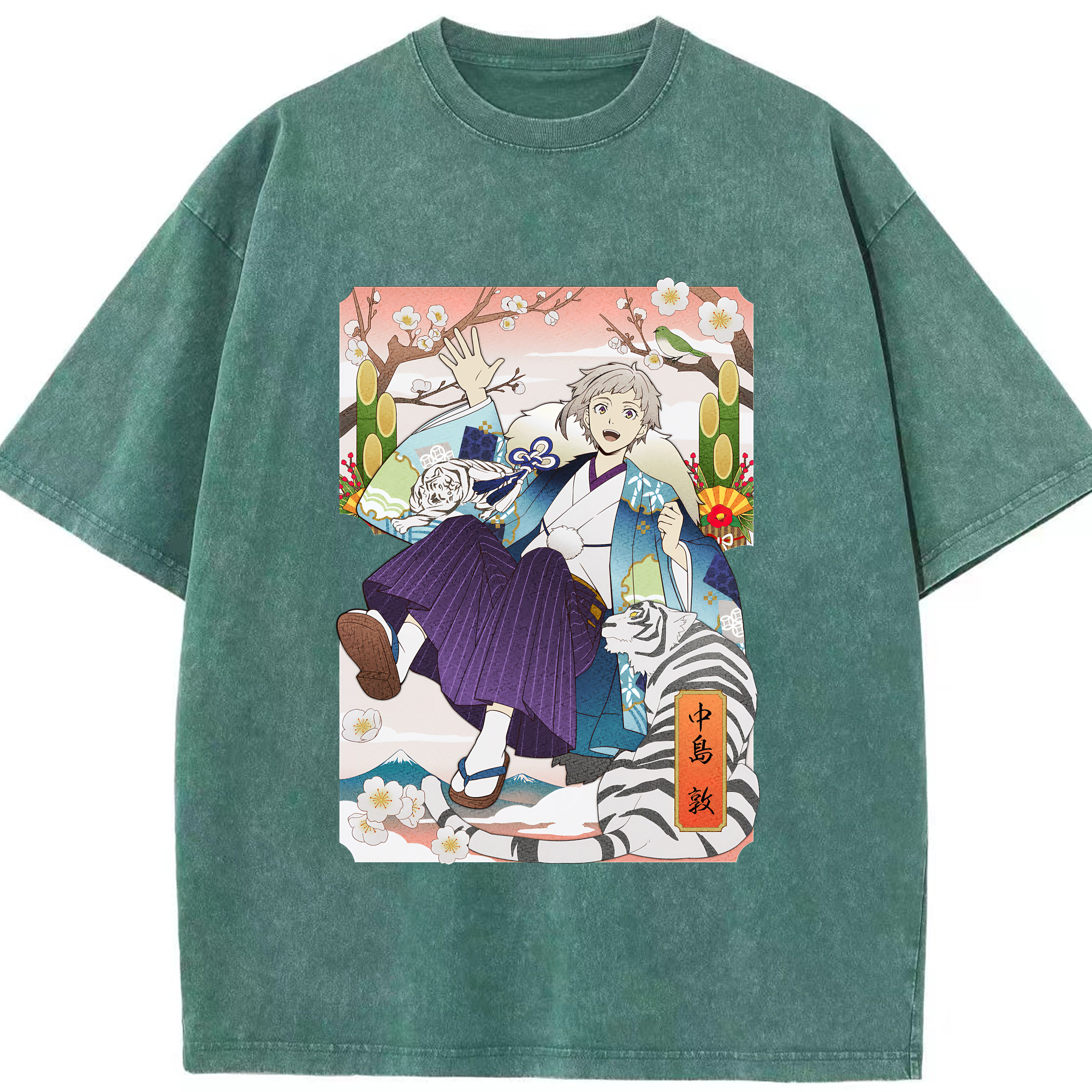 （画像用） 文豪ストレイドッグス Bungo Stray Dogs 綿100% ヴィンテージ風 半袖Tシャツ（フロントプリント）